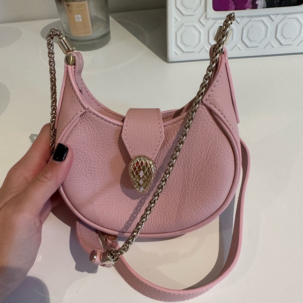 New - Bulgari Sea Micro Hobo Bag in Pink